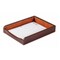 Dacasso Brown Crocodile Embossed Leather Letter Tray AG-2001 - alternate 1